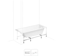 Акриловая ванна 170х75 с каркасом Lavinia Boho One в наборе 2 в 1 S1-37010075