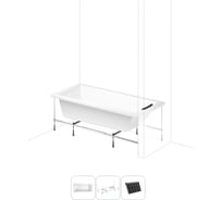 Акриловая ванна 170х80 Lavinia Boho Catani в наборе 3 в 1 S1-371217PL