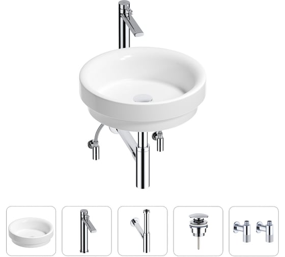 Раковина для ванной Wellsee Doux в наборе 5 в 1 201004236 1