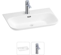 Раковина для ванной Wellsee Éclatant 2.0 в наборе 2 в 1 201000951