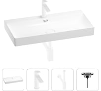 Раковина для ванной Wellsee Bromance в наборе 4 в 1 201003865