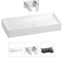 Раковина для ванной Wellsee Pure BY в наборе 2 в 1 201000746