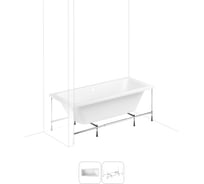 Акриловая ванна 170х75 с каркасом Lavinia Boho Pure в наборе 2 в 1 S1-37100075