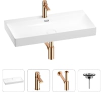 Раковина для ванной Wellsee Bromance в наборе 4 в 1 201003859