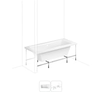 Акриловая ванна 180х80 с каркасом Lavinia Boho Evan в наборе 2 в 1 S1-37110180