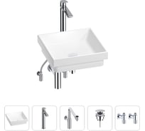 Раковина для ванной Wellsee Doux в наборе 5 в 1 201004191