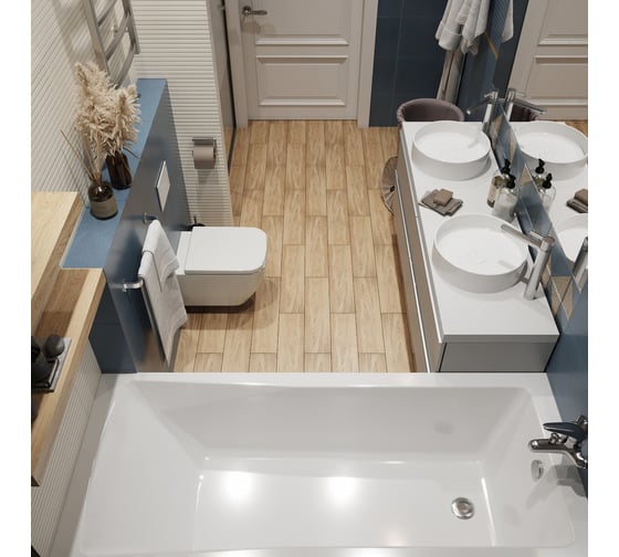 Акриловая ванна 180х80 с каркасом Lavinia Boho One в наборе 2 в 1 S1-37010080