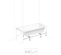 Акриловая ванна 170х80 с каркасом Lavinia Boho Element в наборе 2 в 1 S1-37090080