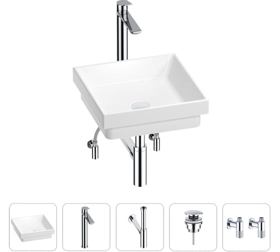 Раковина для ванной Wellsee Doux в наборе 5 в 1 201004181 1