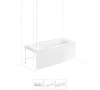 Акриловая ванна 180х80 с каркасом и экраном Lavinia Boho Evan в наборе 3 в 1 S2-37110180