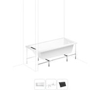 Акриловая ванна 170х80 Lavinia Boho Element в наборе 3 в 1 S1-3709008P