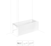 Акриловая ванна 180х80 с каркасом и экраном Lavinia Boho Pure в наборе 3 в 1 S2-37100080