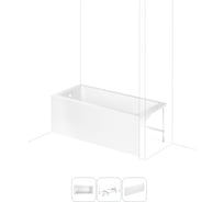 Акриловая ванна 160х80 с каркасом и экраном Lavinia Boho Catani в наборе 3 в 1 S2-3712160L