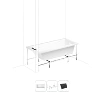 Акриловая ванна 160х80 Lavinia Boho Catani в наборе 3 в 1 S1-371216PR
