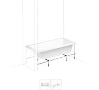 Акриловая ванна 170х80 с каркасом Lavinia Boho Catani в наборе 2 в 1 S1-3712170R