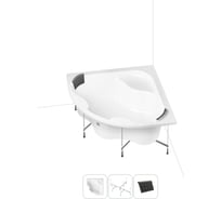 Угловая акриловая ванна 140 х 140 с каркасом Lavinia Boho Aveo в наборе 3 в 1 S1-3704014P