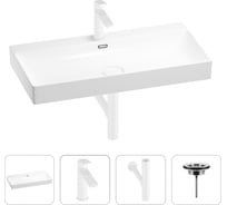 Раковина для ванной Wellsee Bromance в наборе 4 в 1 201003875