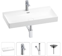 Раковина для ванной Wellsee Bromance в наборе 4 в 1 201003866