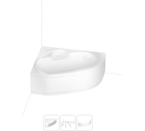 Угловая акриловая ванна 160 х 105 Lavinia Boho Bell Pro в наборе 3 в 1 S2-3702160L