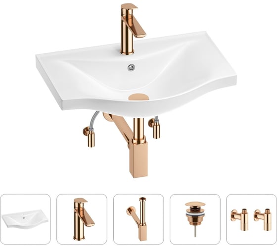 Раковина для ванной, в наборе 5 в 1 Wellsee Bisou 201005189 1