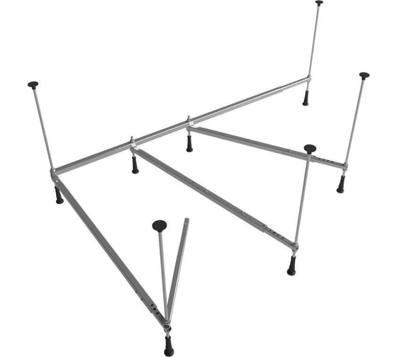 Угловая акриловая ванна 140 х 95 с каркасом Lavinia Boho Bell Pro в наборе 4 в 1 S3-370214PL