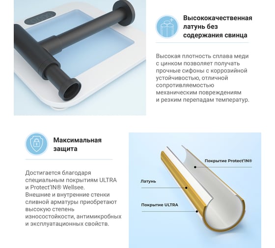 Раковина для ванной Wellsee Bromanceв наборе 5 в 1 201005557