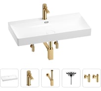 Раковина для ванной Wellsee Bromance в наборе 5 в 1 201005543