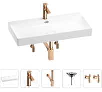 Раковина для ванной Wellsee Bromance в наборе 5 в 1 201005539