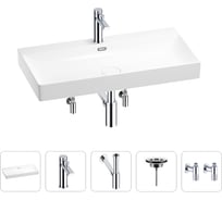 Раковина для ванной Wellsee Bromance в наборе 5 в 1 201005531