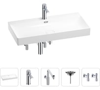 Раковина для ванной Wellsee Bromance в наборе 5 в 1 201005571