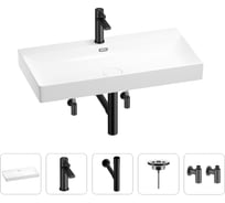 Раковина для ванной Wellsee Bromance в наборе 5 в 1 201005552