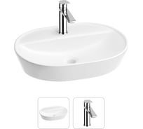 Раковина для ванной Wellsee Calin в наборе 2 в 1 201000561