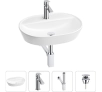 Раковина для ванной Wellsee Calin в наборе 4 в 1 201001836