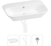 Раковина для ванной Wellsee Éclatant в наборе 3 в 1 201001735