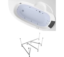 Гидромассажная акриловая ванна 150 х 100 Lavinia Boho Bell Pro в наборе 4 в 1 36100H00