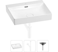 Подвесная накладная или мебельная раковина Wellsee для ванной комнаты DeSire в наборе 3 в 1 201001795