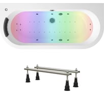 Гидро-аэромассажная акриловая ванна 170 х 75 с хромотерапией Lavinia Boho Art в наборе 6 в 1 36264HAC