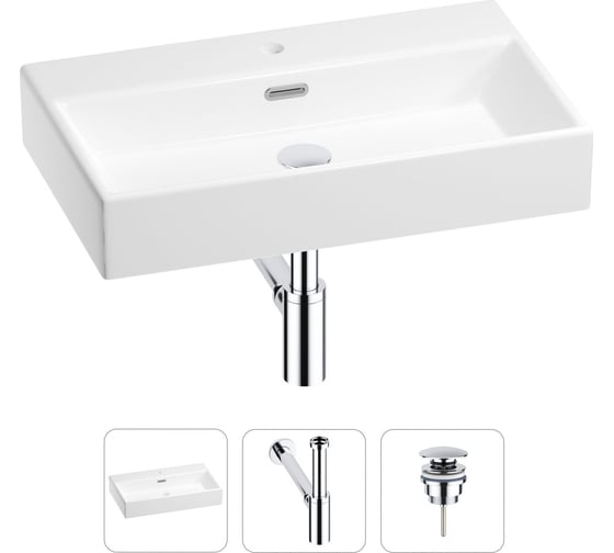 Раковина для ванной Wellsee Graceful Pro в наборе 3 в 1 201001351 1