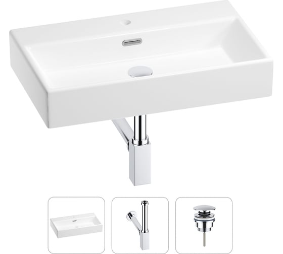 Раковина для ванной Wellsee Graceful Pro в наборе 3 в 1 201001356
