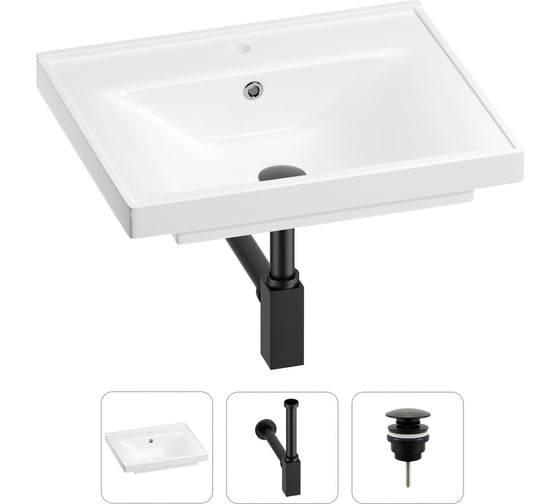 Раковина для ванной Wellsee FreeDom в наборе 3 в 1 201001482 1