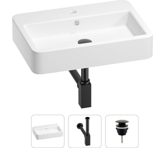 Раковина для ванной Wellsee Halcyon в наборе 3 в 1 201001282 1