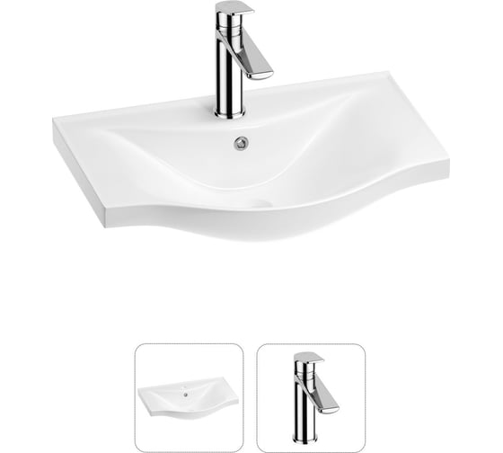 Раковина для ванной в наборе 2 в 1 Wellsee Bisou 201000876 1