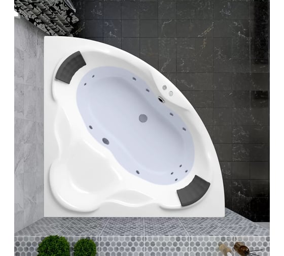 Гидромассажная акриловая ванна 140 х 140 Lavinia Boho Elegant в наборе 4 в 1 36187H00
