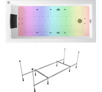 Гидро-аэромассажная акриловая ванна 170 х 80 с хромотерапией Lavinia Boho Element в наборе 6 в 1 36272HAC