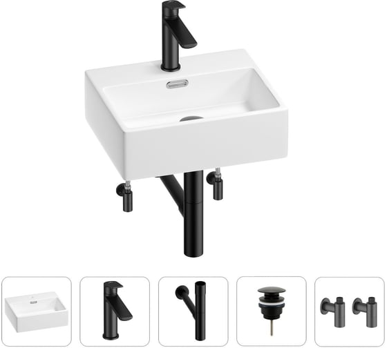 Раковина для ванной Wellsee Graceful Pro в наборе 5в1 201004547 1