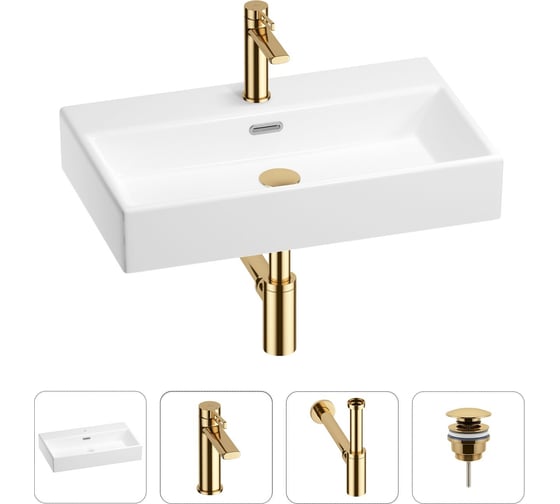 Раковина для ванной Wellsee Graceful Pro в наборе 4в1 201002958 1