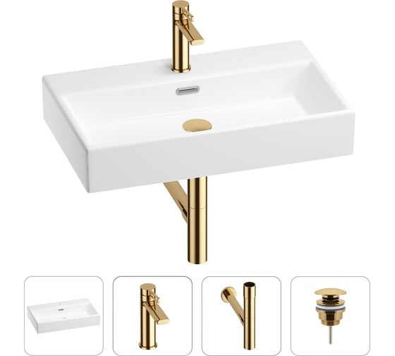 Раковина для ванной Wellsee Graceful Pro в наборе 4в1 201002978 1