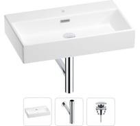 Раковина для ванной Wellsee Graceful Pro в наборе 3в1 201001361