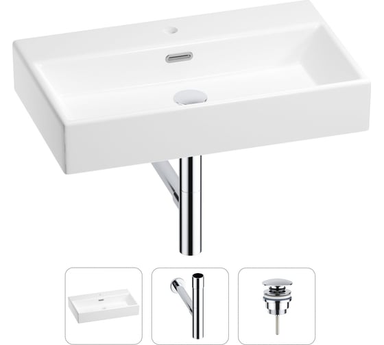 Раковина для ванной Wellsee Graceful Pro в наборе 3в1 201001361 1