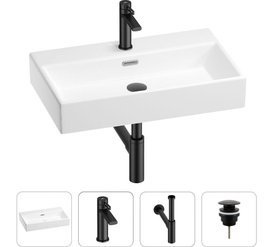 Раковина для ванной Wellsee Graceful Pro в наборе 4в1 201002987 1